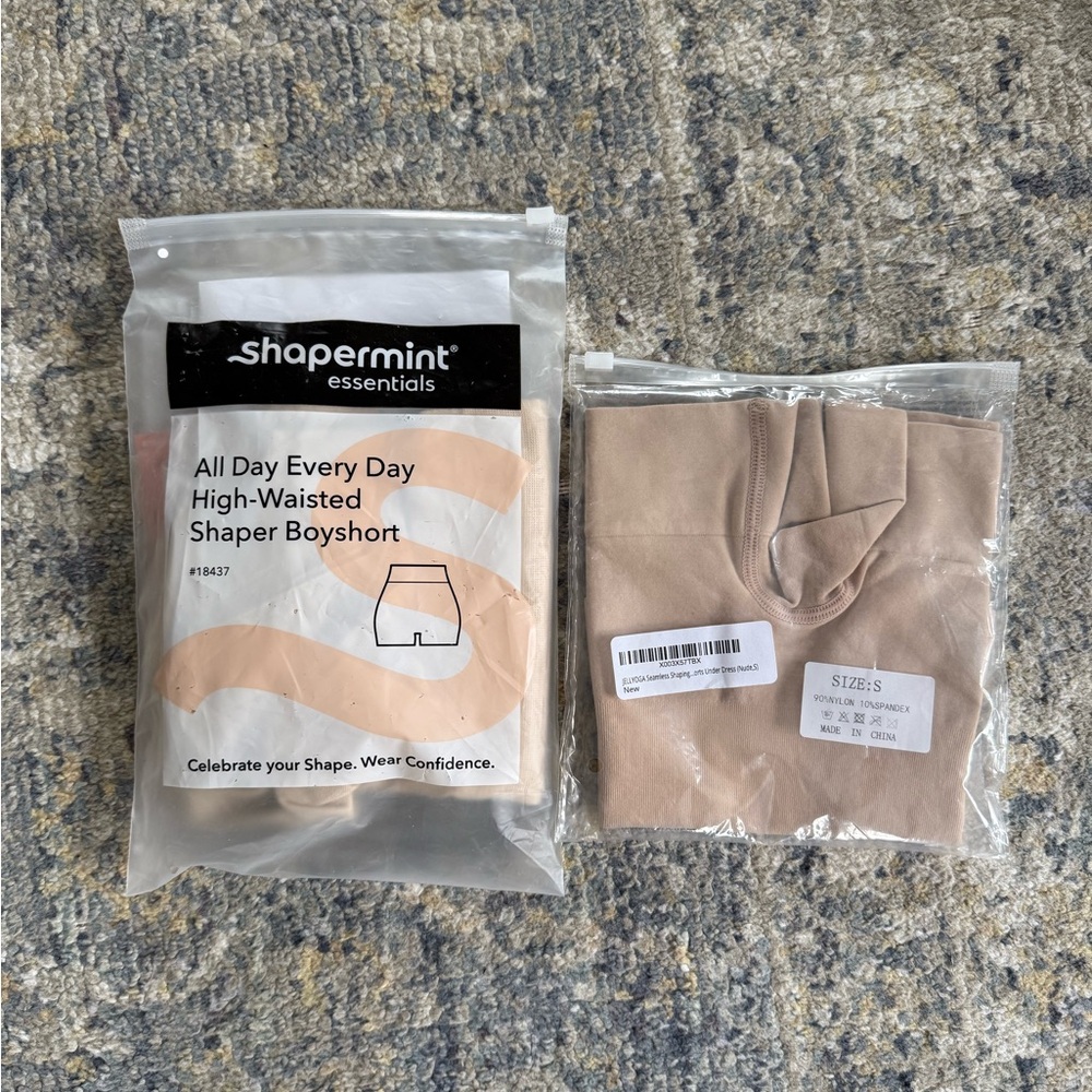 Shapermint Essentials High-Waisted Shaper Boyshort and Jelly yoga size s